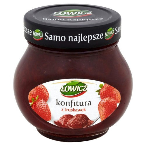 Konfitura ekstra z truskawek o obniżonej zawartości cukrów Łowicz 240 g