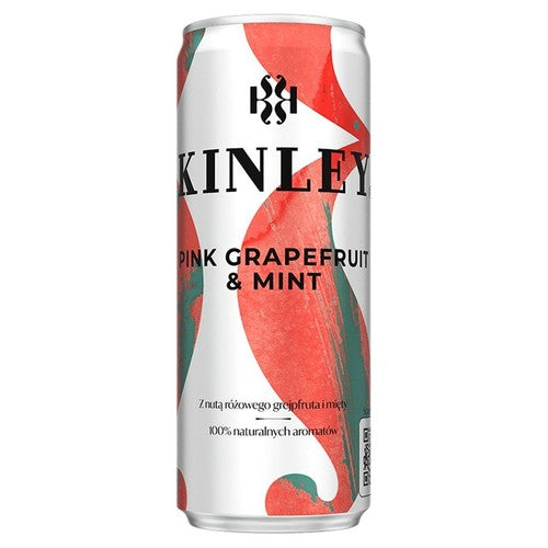 Napój gazowany Pimk Grapefruit and Mint o smaku różowego grejpfruta i mięty  Kinley 250 ml