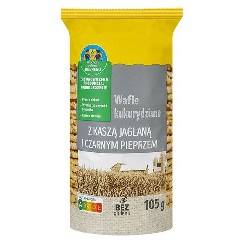 Wafle kukurydziane z kaszą jaglaną i czarnym pieprzem Pewni Dobrego 105 g