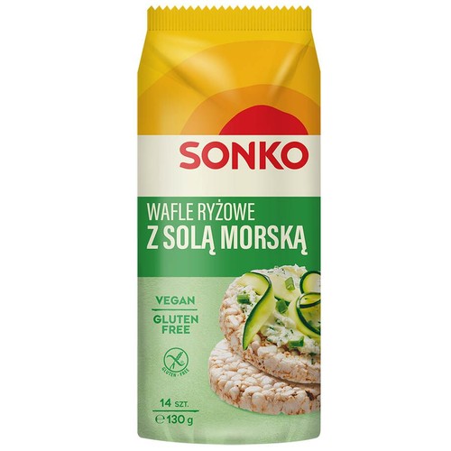 Wafle ryżowe z solą morską Sonko 130 g