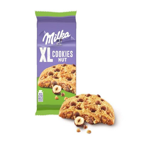 Ciastka z kawałkami czekolady i orzechami Cookies Nut XL Milka 184 g