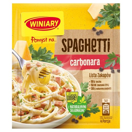 Pomysł na … makaron spagetti carbonara Winiary 34 g