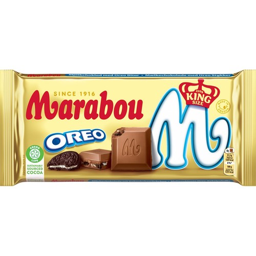 Czekolada mleczna z kawałkami ciastek Oreo Marabou 220 g