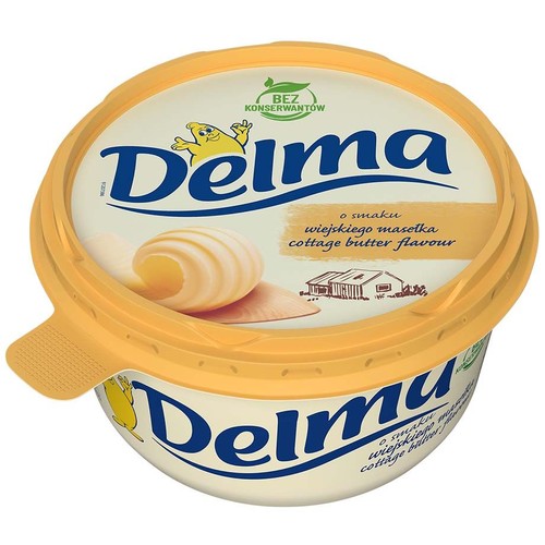 Margaryna o smaku wiejskiego masełka 39% tłuszczu Delma 450 g
