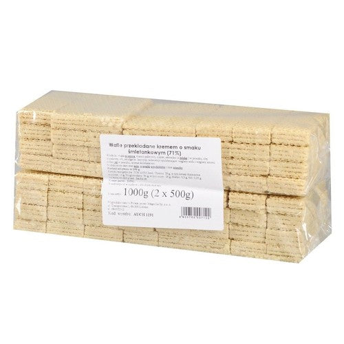 Wafle przekładane kremem o smaku śmietankowym Magnolia 1 kg