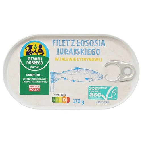 Filet z łososia jurajskiego w zalewie cytrynowej Pewni Dobrego 170 g