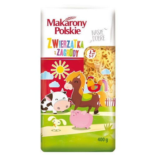 Makaron zwierzątka z zagrody Makarony Polskie 400 g