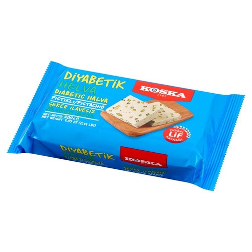 Chałwa sezamowa z orzechami pistacjowymi bez dodatku cukru  Koska 200 g