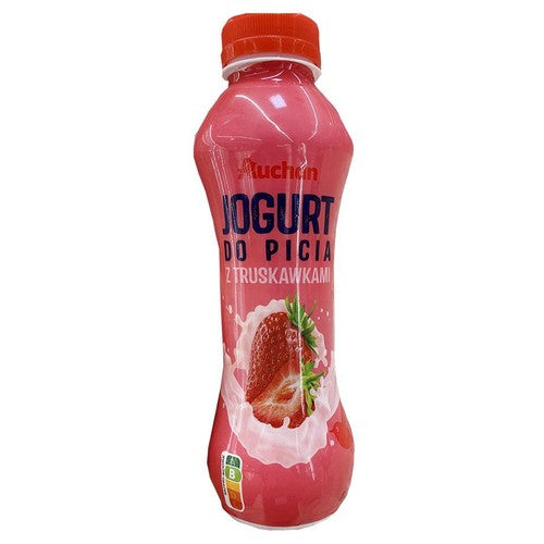 Jogurt do picia z truskawkami Auchan 400 g