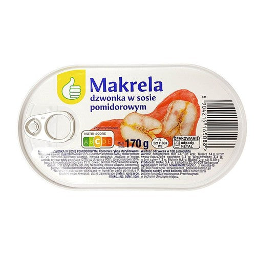 Makrela dzwonka w sosie pomidorowym  Auchan 170 g