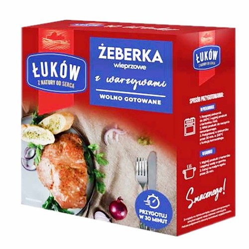Żeberka wieprzowe z warzywami  wolo gotowane Łuków na wagę ok. 1 kg