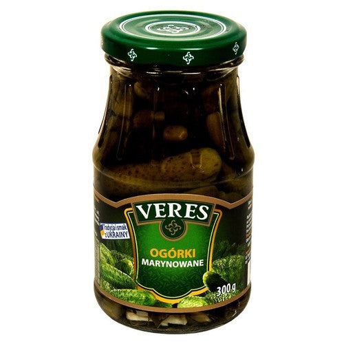 Ogórki marynowane chrupiące lekko kwaśne Veres 300 g