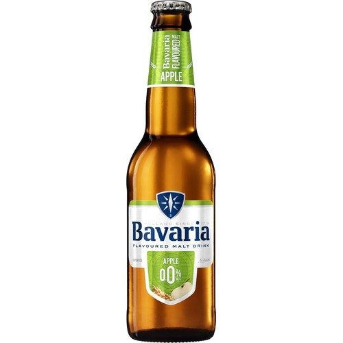 Piwo holenderskie bezalkoholowe smakowe Apple o smaku jabłko alk. 0.0% obj. Bavaria 6 x 330 ml