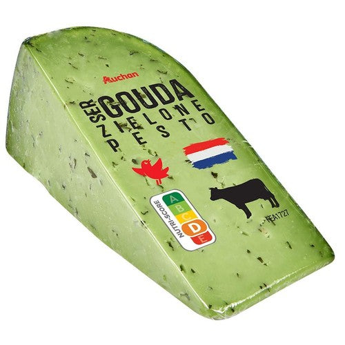 Ser Gouda zielone pesto Auchan na wagę ok. 130 g