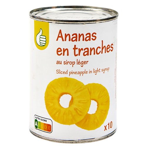 Ananas plastry w syropie  Auchan 560 g