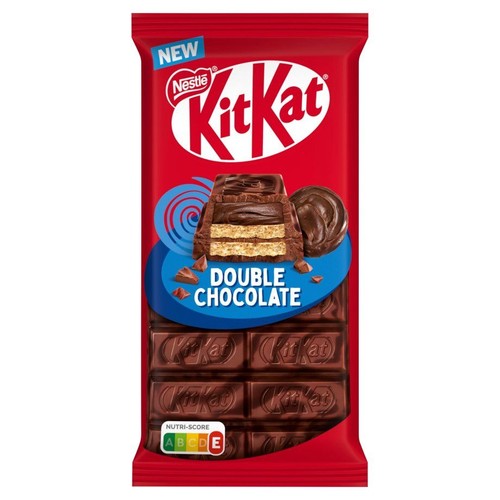 Czekolada Double Chocolate paluszki waflowe w mlecznej i deserowej czekoladzie z nadzieniem o smaku kakaowym  KitKat 99 g