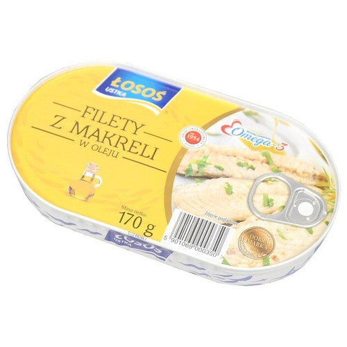 Filety z makreli w oleju Łosoś Ustka 170 g