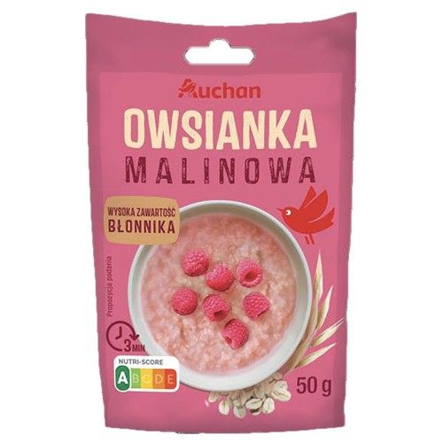 Owsianka malinowa Auchan 50 g