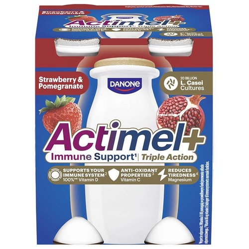 Actimel truskawka-granat Danone 4 x 100 g