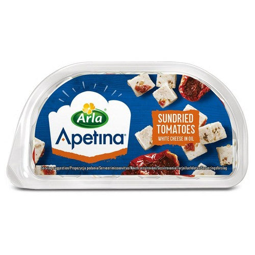 Ser typu śródziemnomorskiego w zalewie olejowej z suszonymi pomidorami.  Apetina 100 g