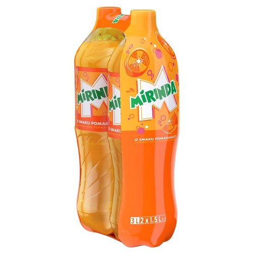 Napój gazowany o smaku pomarańczowym Mirinda 2 x 1,5 l