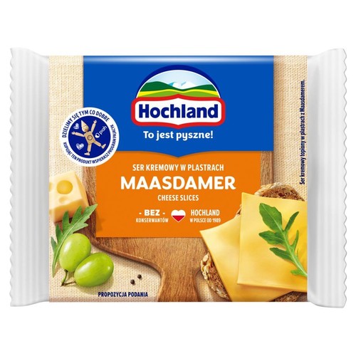 Ser Maasdamer kremowy topiony w plastrach Hochland 130 g