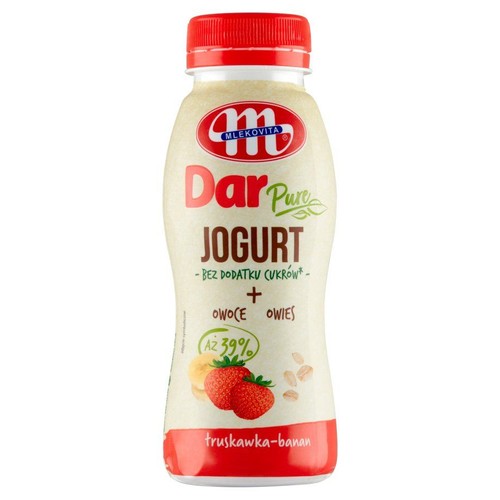 Dar Pure Jogurt o smaku truskawka banan Mlekovita 250 g