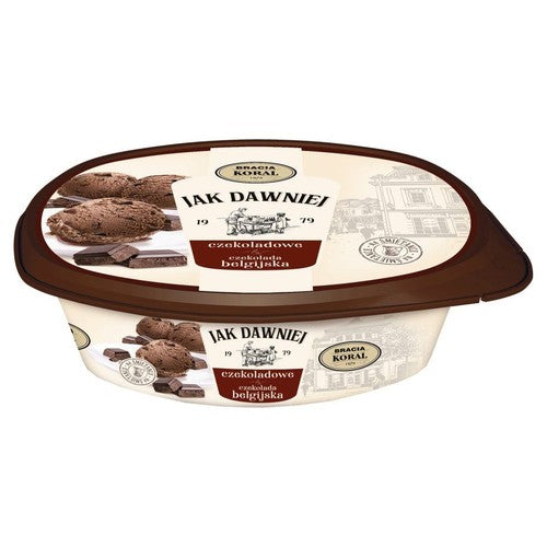 Lody Jak Dawniej czekoladowe z czekoladą belgijską Bracia Koral 900 ml
