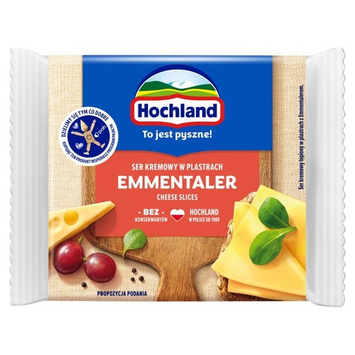 Ser emmentaler kremowy topiony w plastrach Hochland 130 g