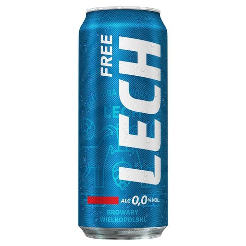 Piwo jasne bezalkoholowe alk.0.0% obj. Lech 500 ml