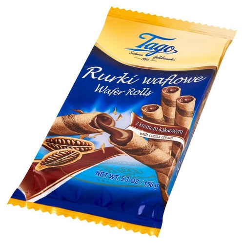 Rurka waflowa z kremem kakaowym Tago 150 g