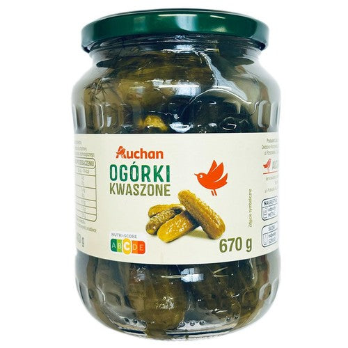 Ogórki kwaszone Auchan 670 g