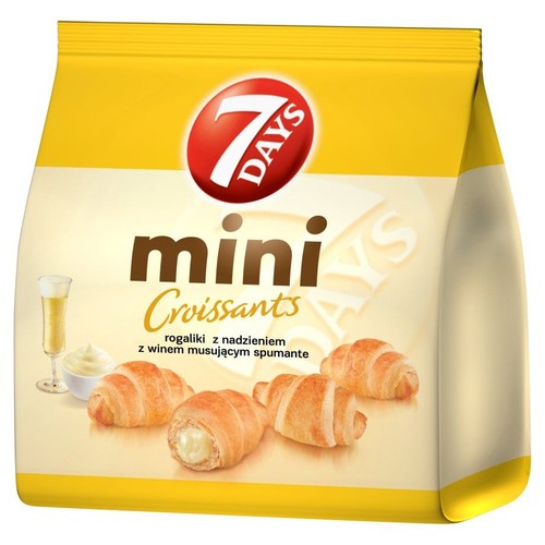 Mini croissants z nadzieniem o smaku włoskiego wina musującego 7 Days 185 g