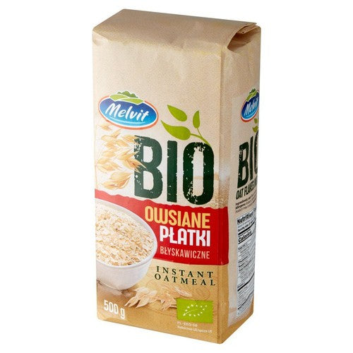 BIO Płatki owsiane błyskawiczne Melvit 500 g