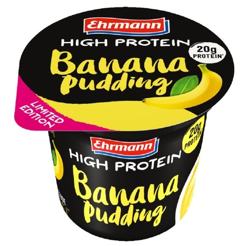High Protein Pudding o smaku bananowym  EHRMANN 200 g