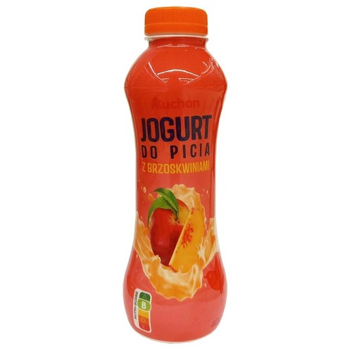 Jogurt pitny brzoskwinia Auchan 400 g