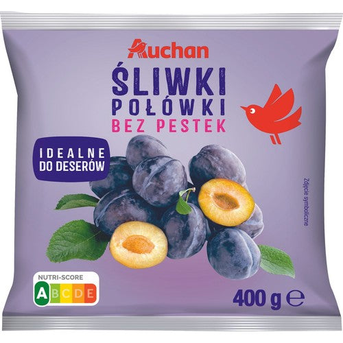 Śliwki połówki bez pestek Auchan 400 g