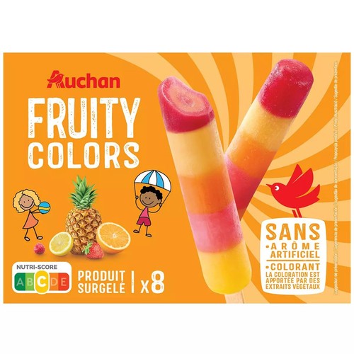 Lody owocowe Rik Rok Fruity    Auchan 8 x 40 g