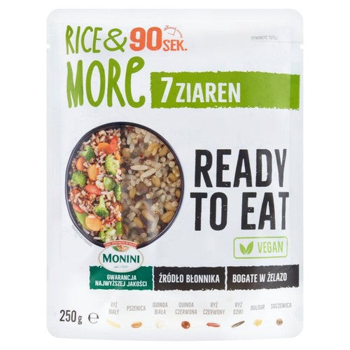Rice More 7 ziaren z soczewicą w oliwie z solą morską Monini 250 g
