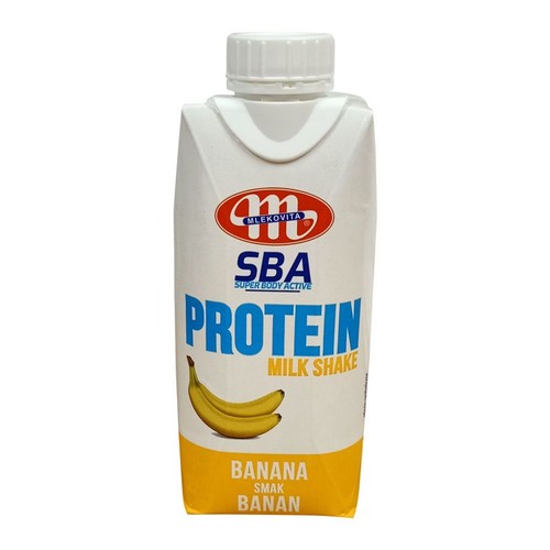 SuperBody mleczny napój proteinowy o smaku bananowym Mlekovita 350 g