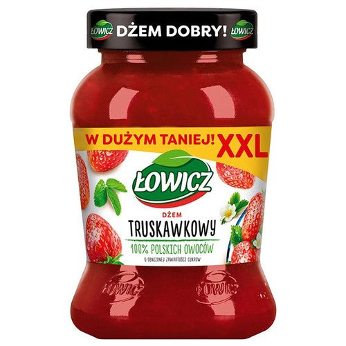 Dżem truskawkowy o obniżonej zawartości cukrów Łowicz 450 g