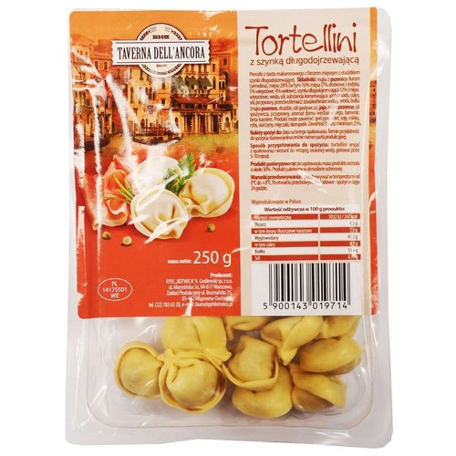 Tortellini z szynką długodojrzewającą Taverna Dell Ancora 250 g
