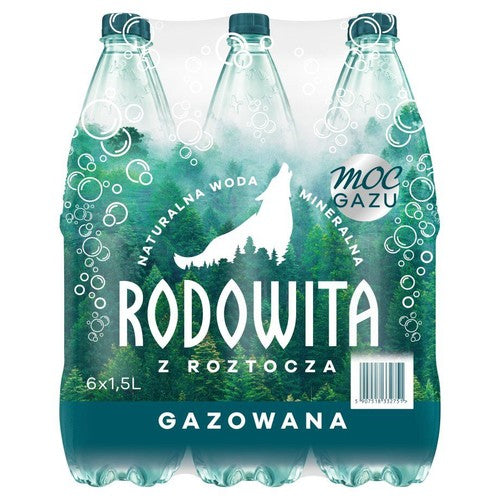 Woda mineralana gazowana Rodowita z Roztocza 6 x 1,5 l