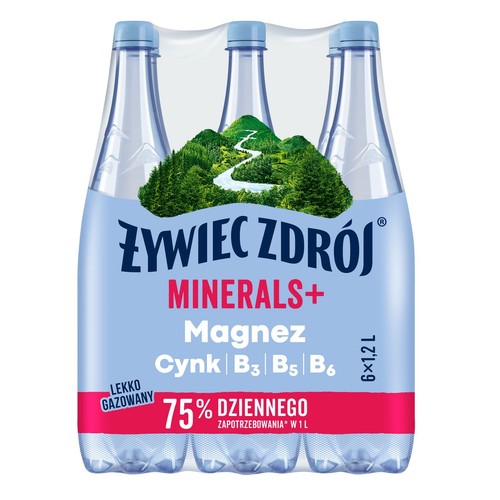 Woda lekko gazowana Minerals Żywiec Zdrój 6 x 1,2 l