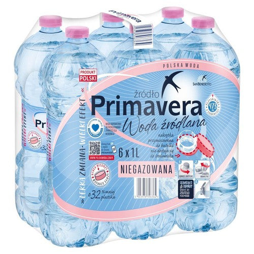 Woda źródlana niegazowana Primavera 6 x 1 l