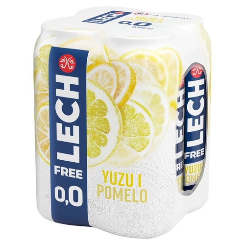 Piwo bezalkoholowe Free yuzu i pomelo, alk. 0,0% obj. Lech 4 x 500 ml