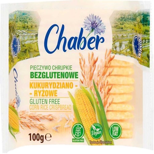 Pieczywo chrupkie kukurydziano-ryżowe bezglutenowe Chaber 100 g