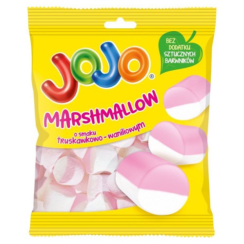 Pianki o smaku truskawkowym i waniliowym Jojo 90 g