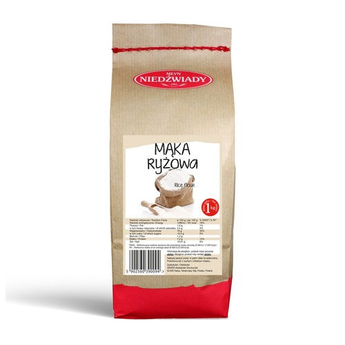 Mąka ryżowa   Młyn Niedźwiady 1 kg