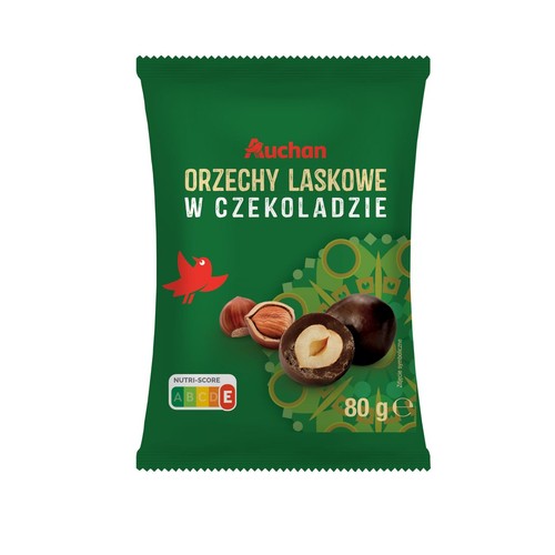 Orzechy laskowe w czekoladzie deserowej Auchan 80 g